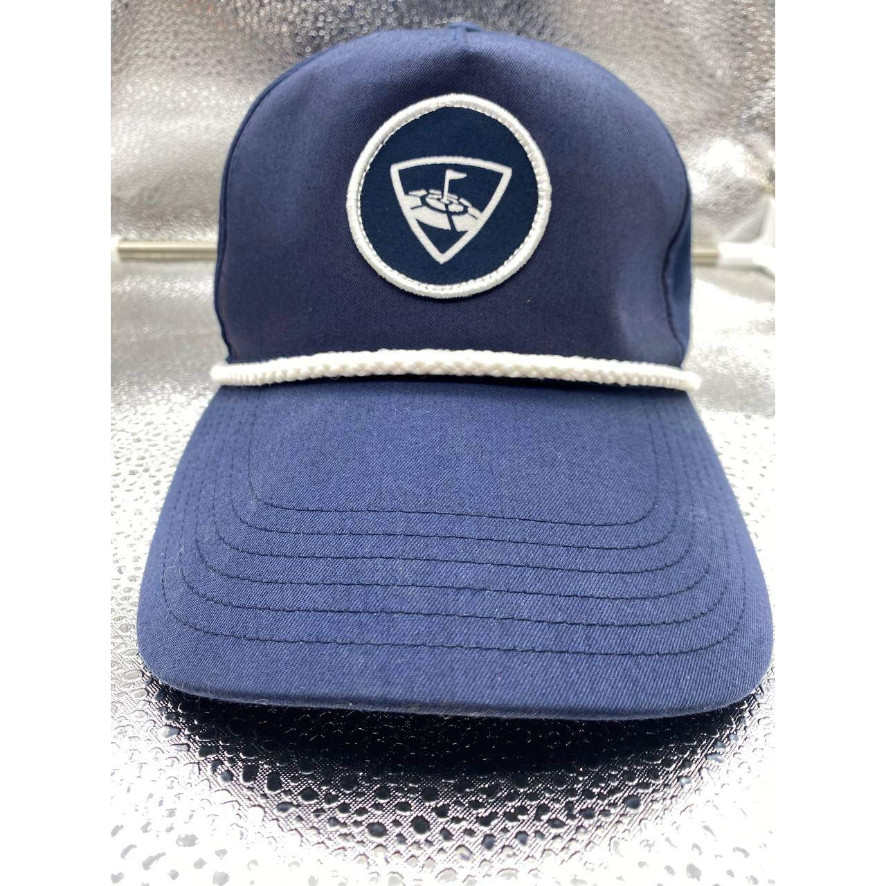 Callaway Golf Hat Mens Osfa Navy Blue Rope Embroidered Logo Strapback Cap 1031